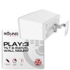 Sound Bass Wall Mount for Sonos Play:3 Only, White, Tilt & Swivel, 1pc view 1