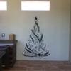 Christmas Tree Wall Decal Sticker by Stickerbrand 6ft Tall 72in X 45in - Easy to Apply/Removable. Made in The USA. #281A (Black) view 1