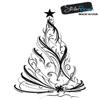 Christmas Tree Wall Decal Sticker by Stickerbrand 6ft Tall 72in X 45in - Easy to Apply/Removable. Made in The USA. #281A (Black) view 3