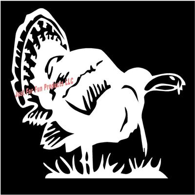5.75 x 5.5 Turkey Strut Hunting Vinyl Die Cut Decal Bumper Sticker, Windows, Cars, Trucks, laptops, etc