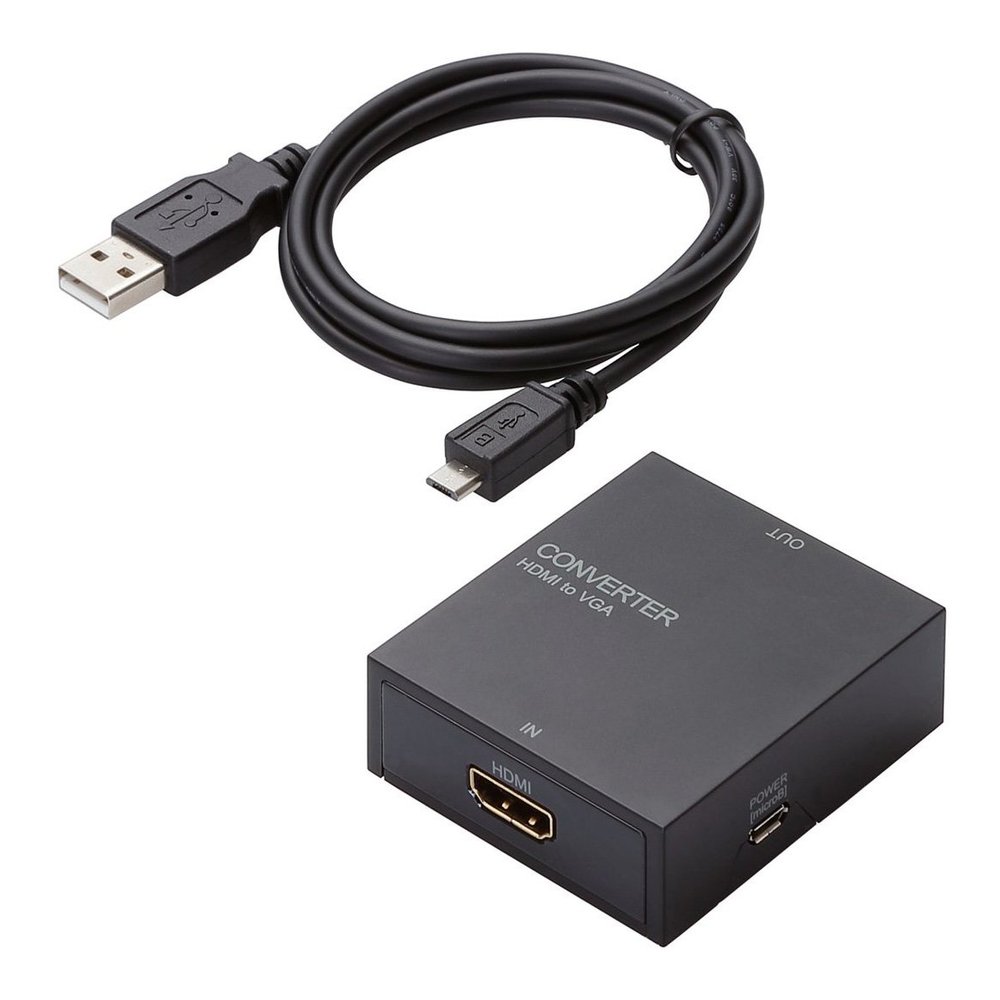 [2015 Model] ELECOM daunsukyankonba-ta- HDMI to VGA 3.5  HDMI 4 X USB External Power Ad  hdcv01