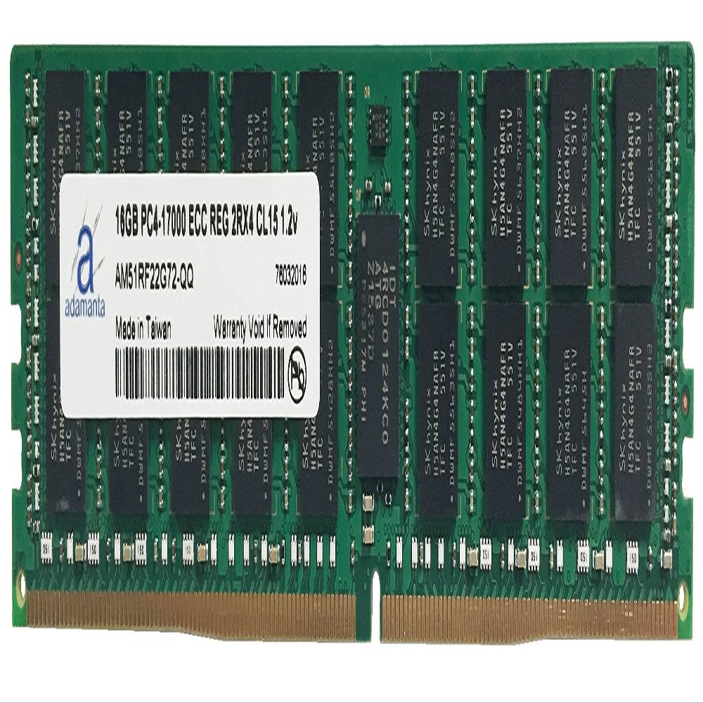 Adamanta 16GB (1x16GB) Server Memory Upgrade Compatible for Dell Precision 7910 Rack DDR4 2133MHz PC4-17000 ECC Registered Chip 2Rx4 CL15 1.2v DRAM RAM