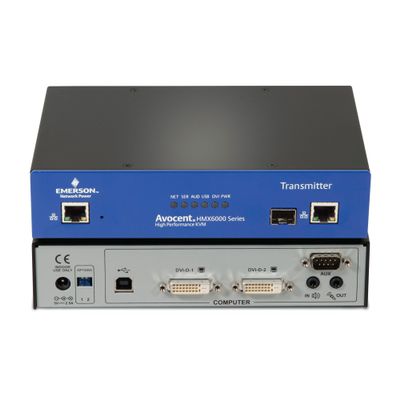 Avocent Vertiv Avocent HMX RX 6200R High Performance KVM Receiver, 2-DVI-D/QSXGA/USB/Audio/SFP (HMX6200R-001), Dual Receiver 4K
