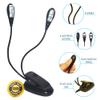 LED Book Light By Powervibe, Portable and Flexible Clip On Desk Reading Lamp, FREE Micro USB Bracelet, FREE Keyring Light, FREE USB Cord Included view 2