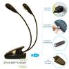 LED Book Light By Powervibe, Portable and Flexible Clip On Desk Reading Lamp, FREE Micro USB Bracelet, FREE Keyring Light, FREE USB Cord Included view 3