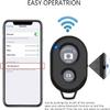 eCostConnection Wireless Remote Control Shutter Buttons for iPhone and Android Smartphones, 1, Black, Round with Microfiber Cleaning Cloth view 2