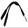 Pig Hog PY-S214S 1/4" TRS (Male) to Dual 1/4" TRS (Female) Y-Cable, 6" view 1