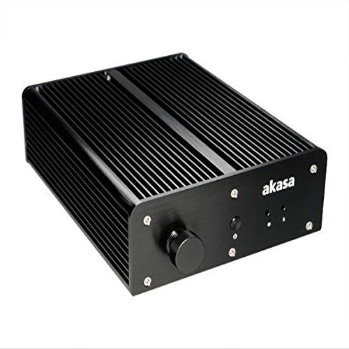 Akasa Pascal MC | Waterproof Fanless Case | Intel 5th Gen NUC | 100% Aluminium Heatsink CPU Cooling | IP65 Fully Water & Dust Proof | A-NUC22-M1B