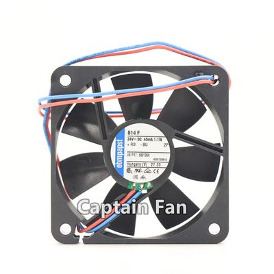 614F Ebm Papst Fan 24VDC 45mA 60 * 60 * 15MM Axial Cooling Fan