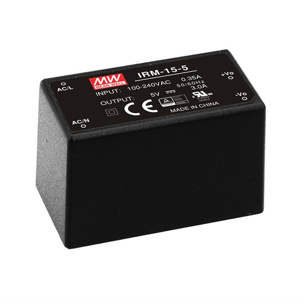 MEAN WELL MW IRM-15-12 12V 1.25A Miniature Encapsulated Type Green Open Frame Power Supplies