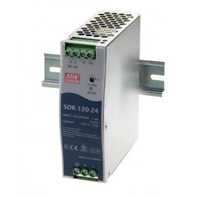 Meanwell SDR-120-24 Power Supply - 120W 24V 5A - Slim High Effi.