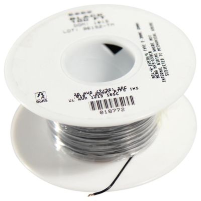 ALPHA WIRE 5852 BK005 (PRICE/SP OF 100) HOOK UP WIRE, 100FT, 28AWG COPPER, BLACK, CONDUCTOR AREA CSA:0.072MM, JACKET COLOR:BLACK, JACKET MATERIAL:PTFE, OPERATING TEMPERATURE MAX:200 C ROHS COMPLIANT:,