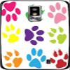Colorful Paw Prints Cats Dogs Vinyl Decal Sticker Skin for Spectrum view 1