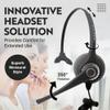INNOTALK - RJ9 Superb Mono Office, Call Center Phone Headset & Quick Disconnect Pigtail Adapter, Durable for Polycom, Mitel, and More, Sturdy 9 Ft. Wired Headset for Desk Phone view 2