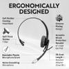 INNOTALK - RJ9 Superb Mono Office, Call Center Phone Headset & Quick Disconnect Pigtail Adapter, Durable for Polycom, Mitel, and More, Sturdy 9 Ft. Wired Headset for Desk Phone view 3