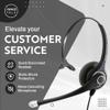 INNOTALK - RJ9 Superb Mono Office, Call Center Phone Headset & Quick Disconnect Pigtail Adapter, Durable for Polycom, Mitel, and More, Sturdy 9 Ft. Wired Headset for Desk Phone view 4