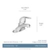 Moen WS84503 One-Handle Low Arc Bathroom Faucet, Chrome view 3