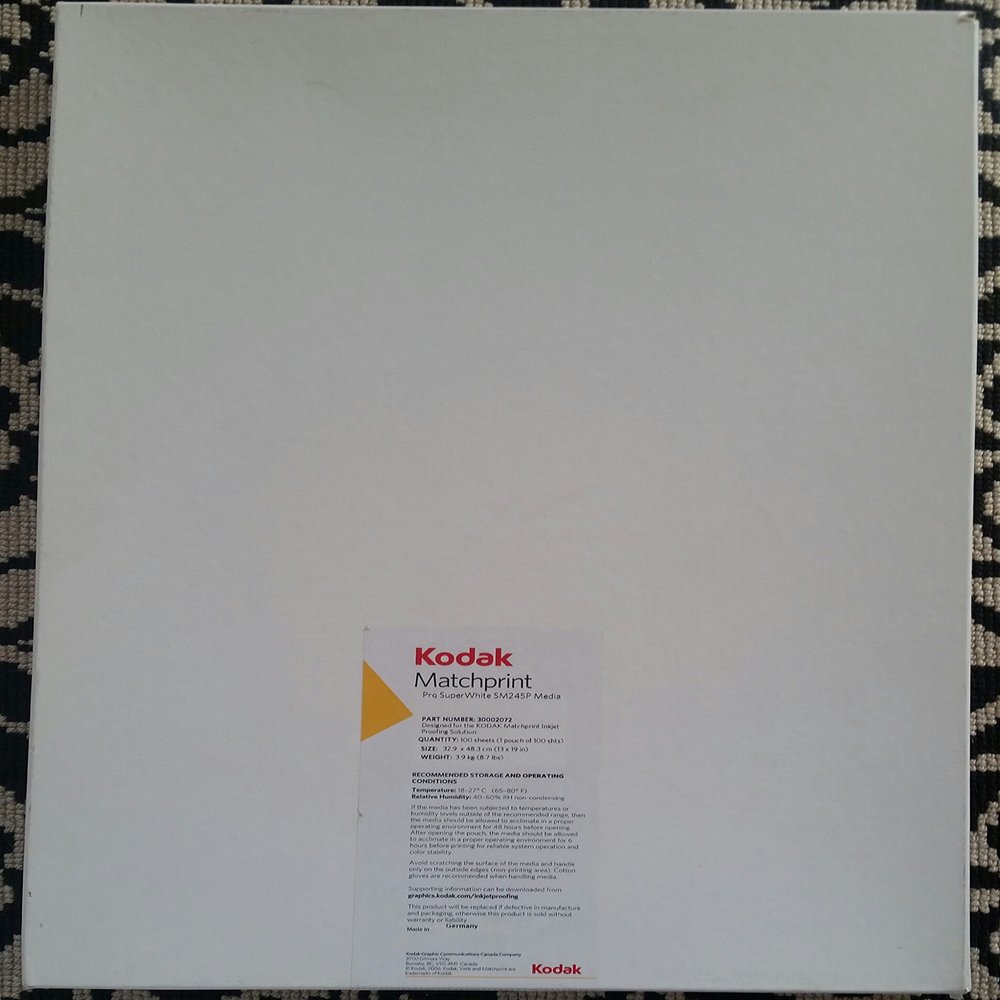Kodak Matchprint Pro Super White Sm245p Media 13 X 19 in