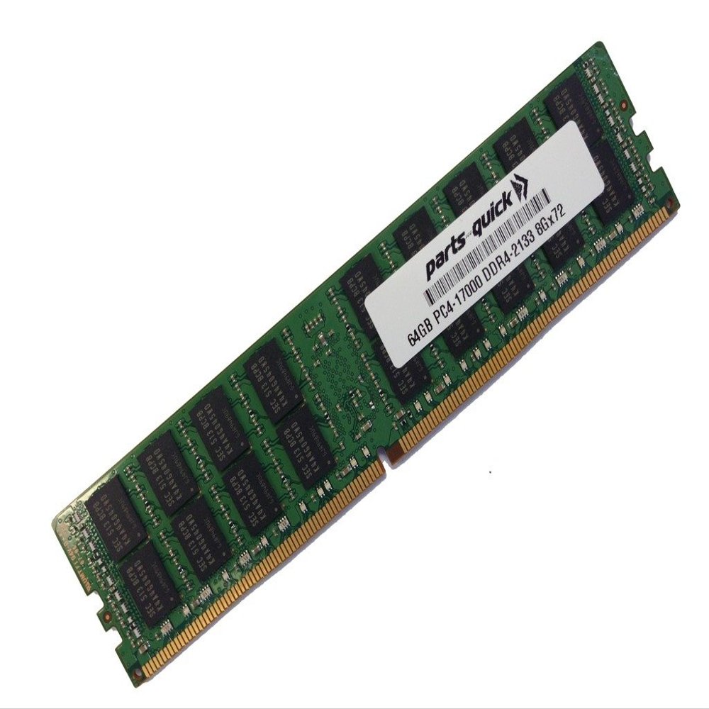 64GB Memory for Supermicro SuperServer 6028TP-HTR (Super X10DRT-P) DDR4 2133MHz Quad Rank X4 Load Reduced DIMM (PARTS-QUICK Brand)
