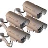 JYtrend 4 Pack (TM) Outdoor Dummy Fake Security Camera with Inflared LEDs Blinking Light, Silver view 1