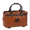 JKM & Company Rolling Laptop Bag for Women | Designer Wheeled Briefcase | Fits 13-17" Laptops | Office Travel Computer Case (Uptown Ostrich) view 1