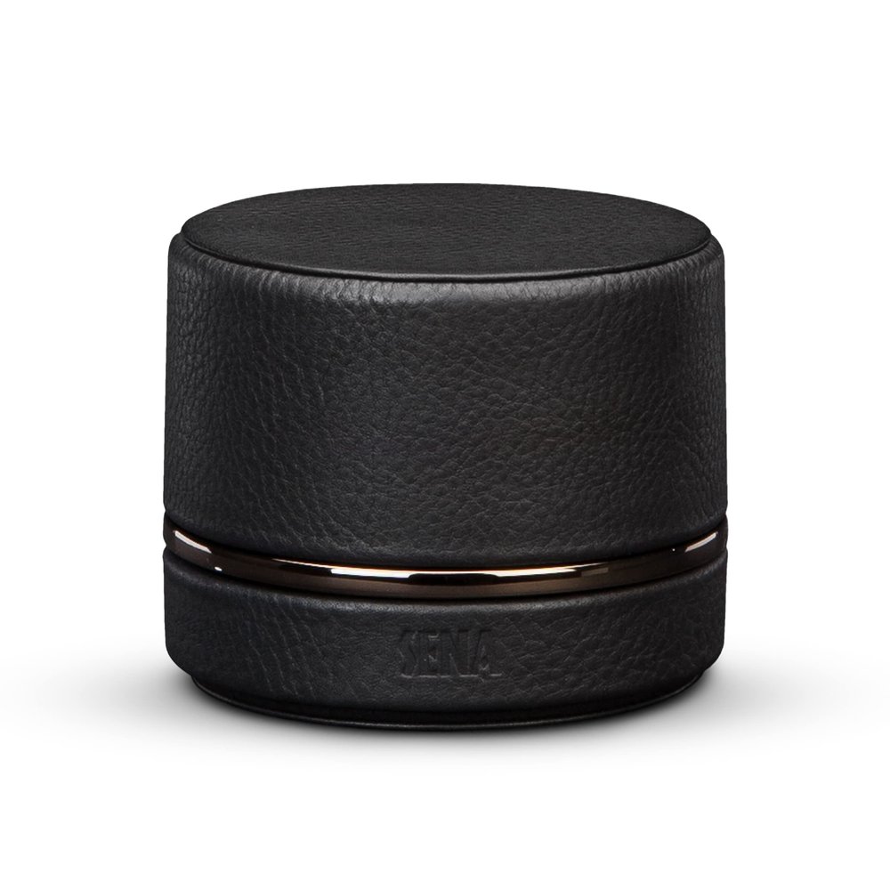 Sena Leather Travel Watch Case for Apple Watch Series 1,2,3,4,5,6,7,8,9 and SE, Single Storage Box of Apple Watches, Converts from Travel Case to Charging Stand, not fit Watch Ultra/Ultra 2,
