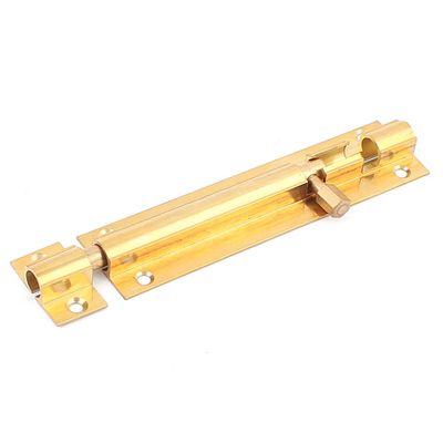 uxcell 4" Long Brass Door Latch Sliding Lock Barrel Bolt Gold Tone