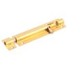 uxcell 4" Long Brass Door Latch Sliding Lock Barrel Bolt Gold Tone view 1