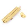 uxcell 4" Long Brass Door Latch Sliding Lock Barrel Bolt Gold Tone view 2