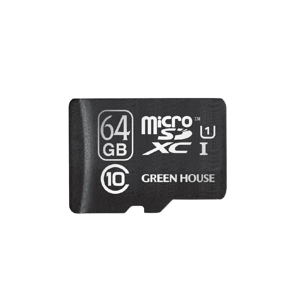 Greenhouse GH-SDMRXCUB64G MicroSDHC Card, 64GB, Class 10, UHS-I Compatible