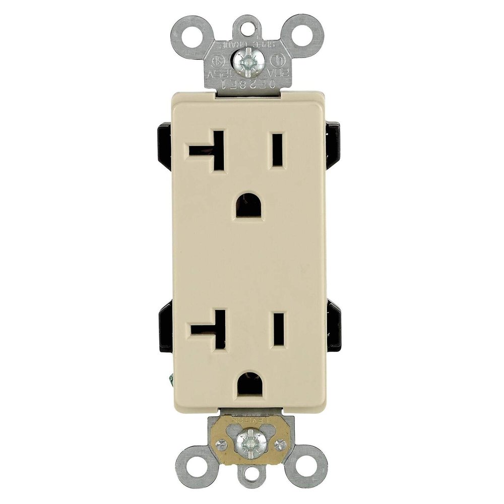 LEVITON MFG S01-16352-0IS Duplex Receptacle, Ivory