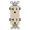 LEVITON MFG S01-16352-0IS Duplex Receptacle, Ivory view 1