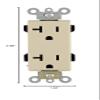 LEVITON MFG S01-16352-0IS Duplex Receptacle, Ivory view 2