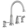 Moen Edison Spot Resist Stainless One-Handle High Arc 4-hole Kitchen Faucet with Side Sprayer and Soap Dispenser, 87042SRS view 1
