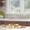 Moen Edison Spot Resist Stainless One-Handle High Arc 4-hole Kitchen Faucet with Side Sprayer and Soap Dispenser, 87042SRS view 2