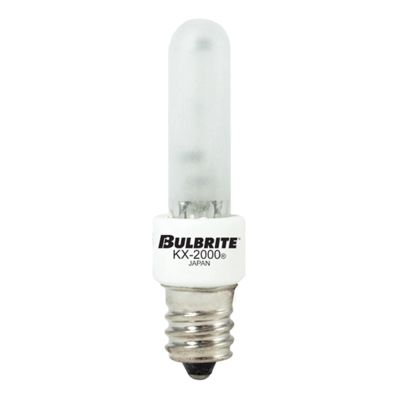 5 Qty. Bulbrite KX60FR/E12 60-Watt Dimmable KX-2000 Krypton/Xenon T3, Candelabra Base, Frost Bulb
