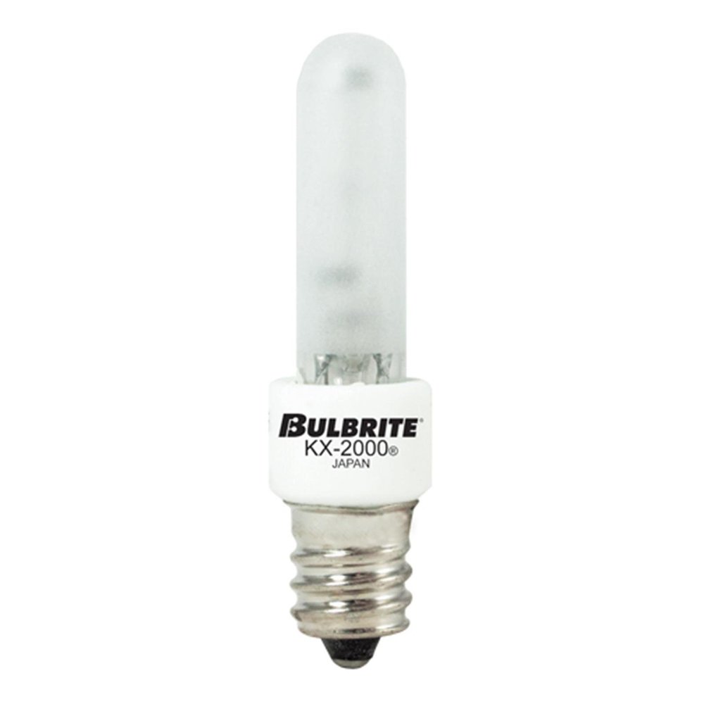 5 Qty. Bulbrite KX60FR/E12 60-Watt Dimmable KX-2000 Krypton/Xenon T3, Candelabra Base, Frost Bulb