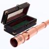 Vintage 1915 Copper Marine Telescope with Wooden Box Antique Royal Navy Spyglass Scope with Glass Cover for Nautical Decor, Collectors & Office Display view 3