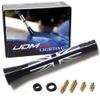iJDMTOY 3-Inch Black/White Union Jack Theme Short Antenna Compatible with Mini Cooper (All Models) & More Other Cars view 1