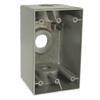 Weatherproof Electrical Box, 1 Gang, 1/2 in Hub Size, 3 Inlets, 4.5 in L, 2.75 in W, Aluminum, Gray - 1 Each view 1