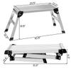 Giantex Work Platform Aluminum Step Ladder Drywall Safe CE Approved of Capacity 330 LBS Heavy Duty Portable Bench Folding Ladders Stool w/Non-Slip Mat (Silver) view 4