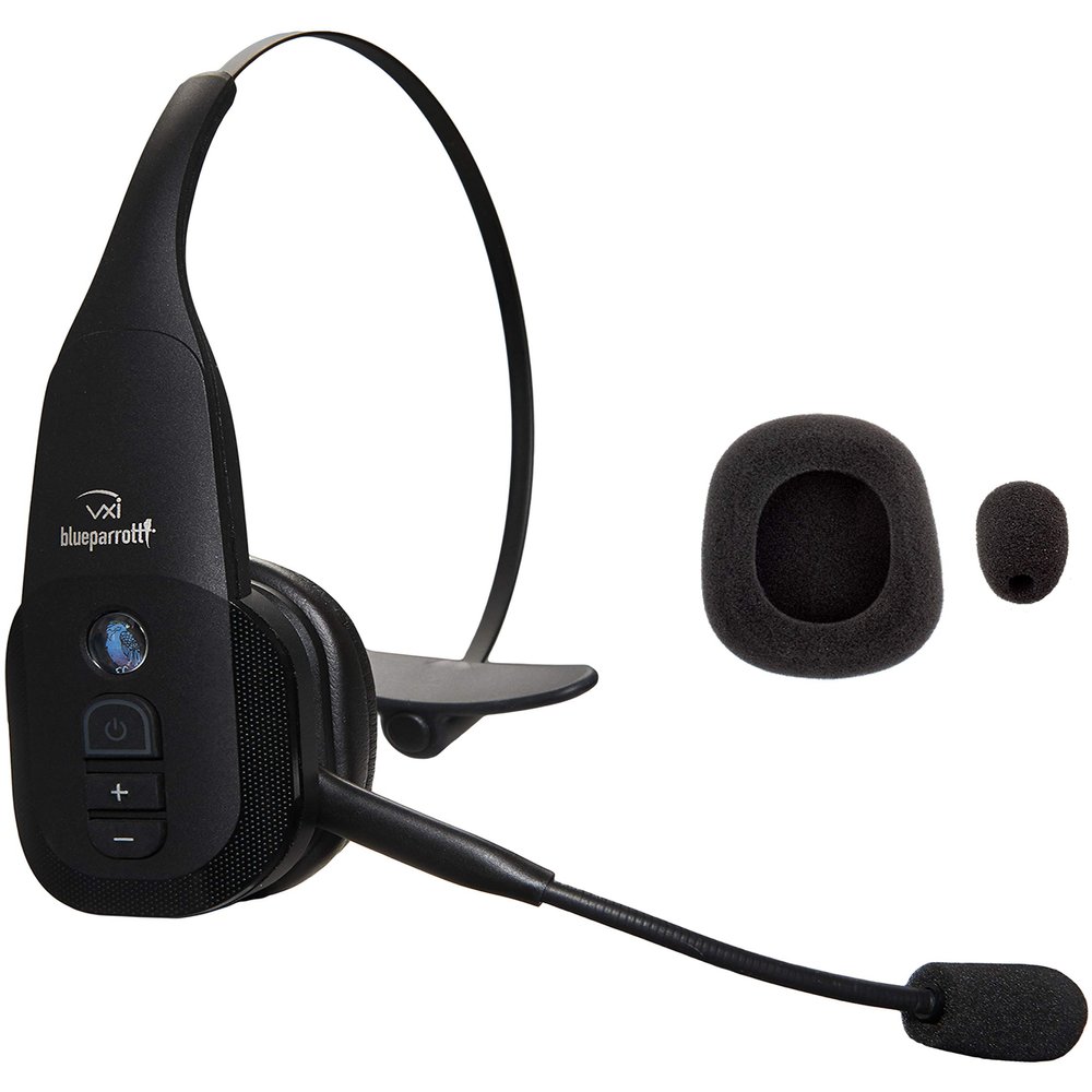 VXI BlueParrott B350-XT Bluetooth Headset Bundle with AC Power Supply and Car Charger