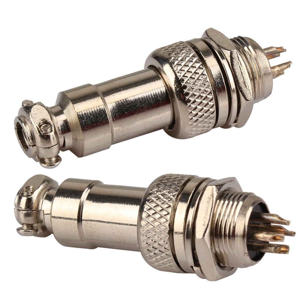 10x GX12 4Pins Male 12mm Thread Aviation Connector Power Plug Water Resistance