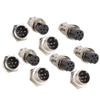 5pcs 16mm GX16-6 Aviation Plug 6-Pin Metal Male Female Panel Connector 250V 5A view 3