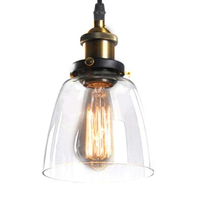 Vintage Industrial Edison Clear Glass Pendant Ceiling Light Retro Lamp Shade