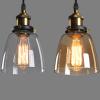 Vintage Industrial Edison Clear Glass Pendant Ceiling Light Retro Lamp Shade view 2