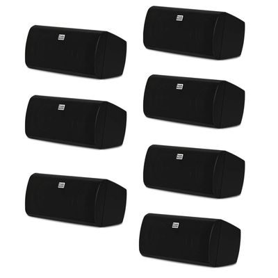 Acoustic Audio AA35CB Indoor 3 Way Speakers 2800 Watts Black Bookshelf 7 Speaker Set AA35CB-7S
