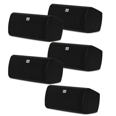 Acoustic Audio AA35CB Indoor 3 Way Speakers 2000 Watts Black Bookshelf 5 Speaker Set AA35CB-5S