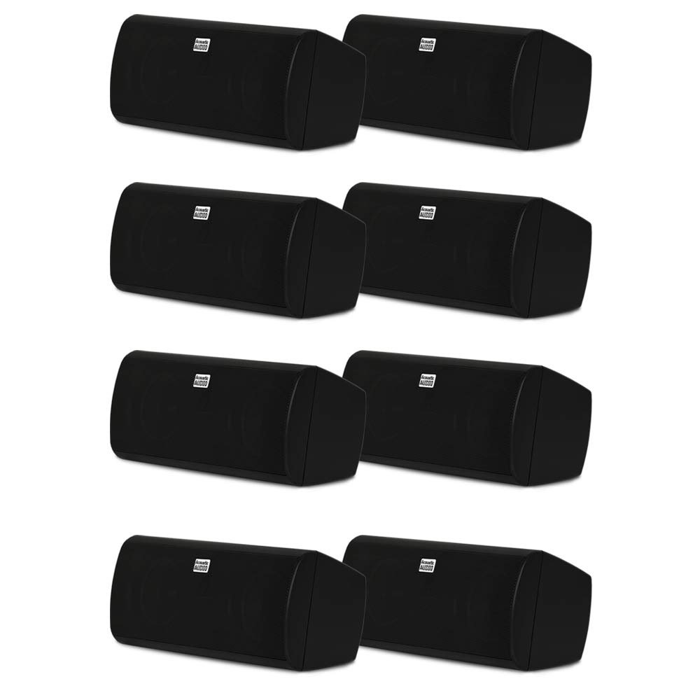 Acoustic Audio AA35CB Indoor 3 Way Speakers 3200 Watts Black Bookshelf 4 Pair Pack AA35CB-4PR