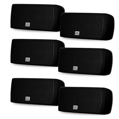 Acoustic Audio AA32CB Mountable Indoor Speakers 1800 Watts Black Bookshelf 3 Pair Pack AA32CB-3PR